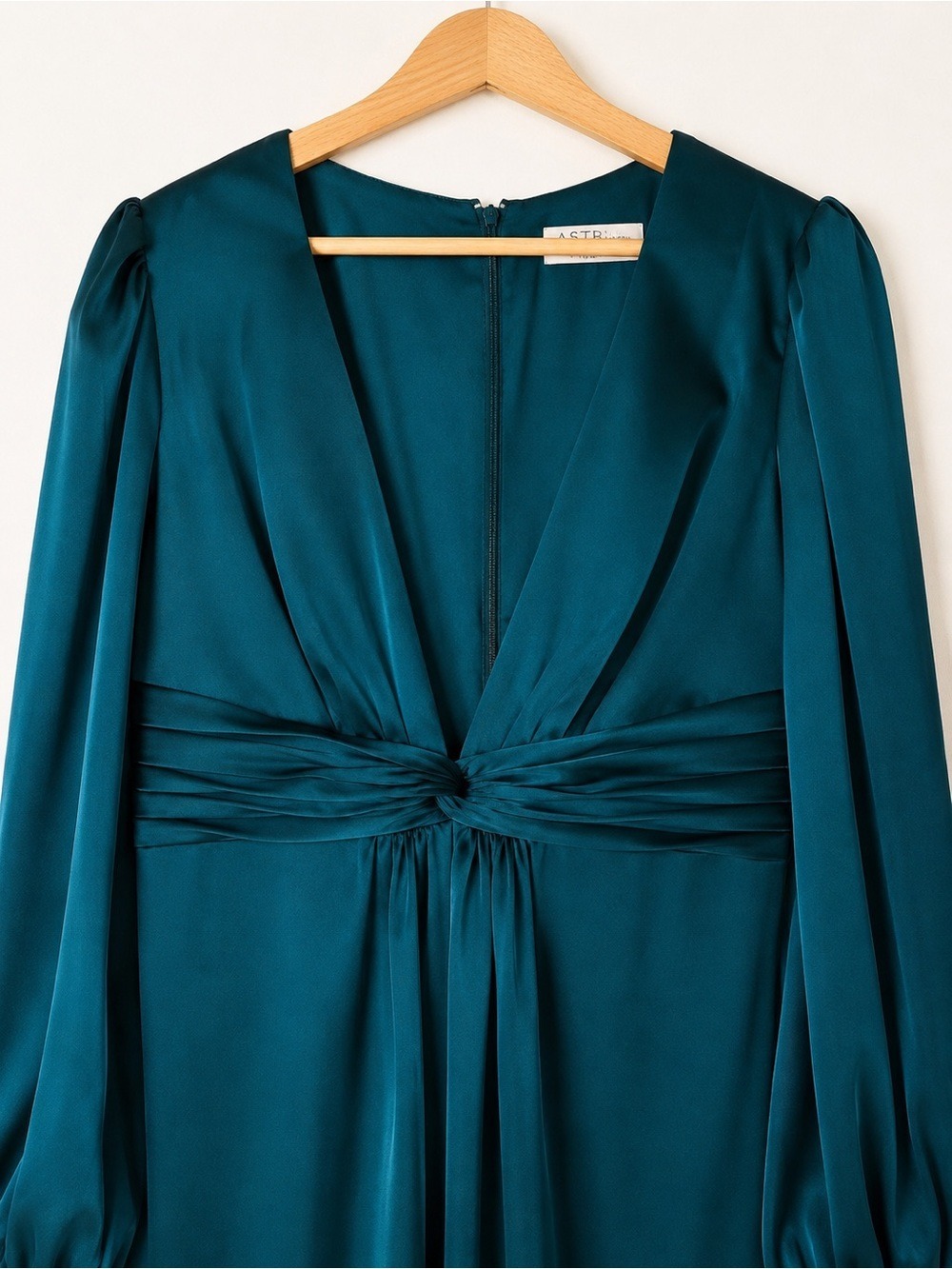 Ieena Mac Duggal Blue Satin Jumpsuit Size 10 - Picture 4 of 10